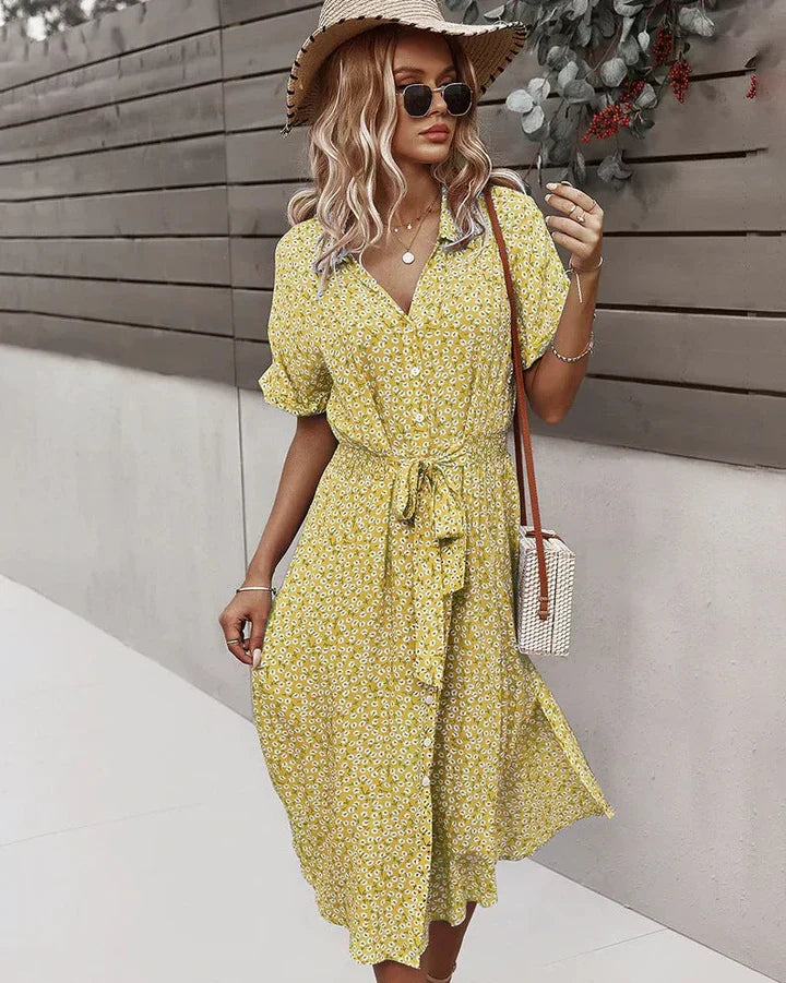 EP | robe midi chic pour femme avec boutons