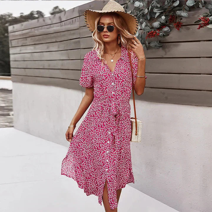EP | robe midi chic pour femme avec boutons