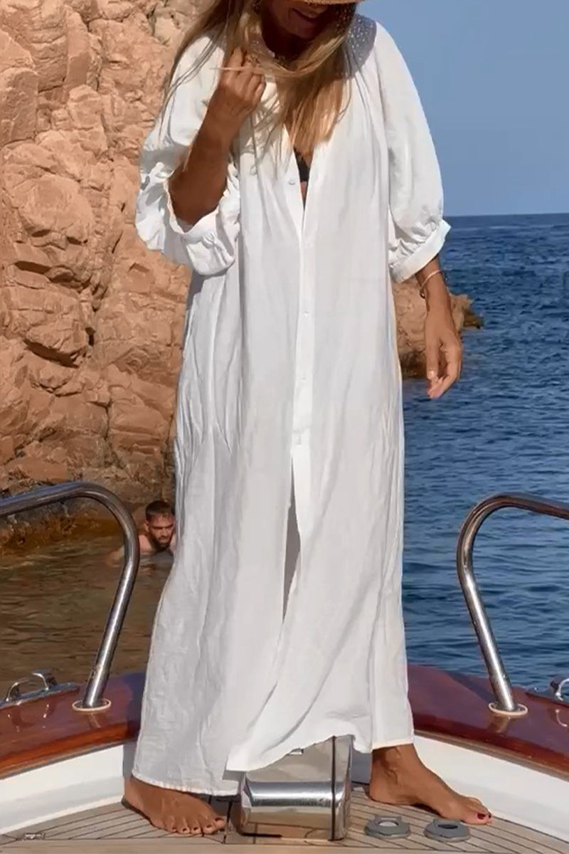 EP | Casual Vacances Boucle solide Maillots de bain Cover Up