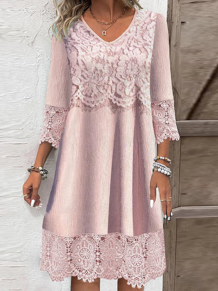 EP | Robe midi intemporelle en dentelle
