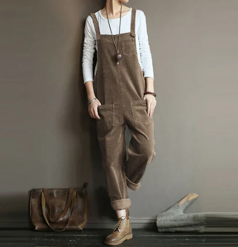 ND | Jumpsuit décontracté en velours côtelé