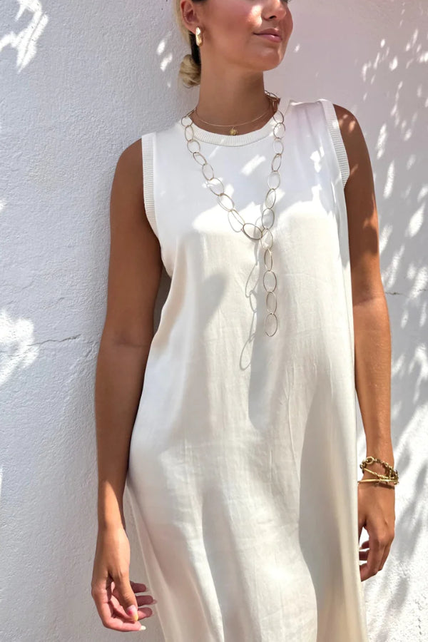 EP | Robe midi en satin avec détail de couture