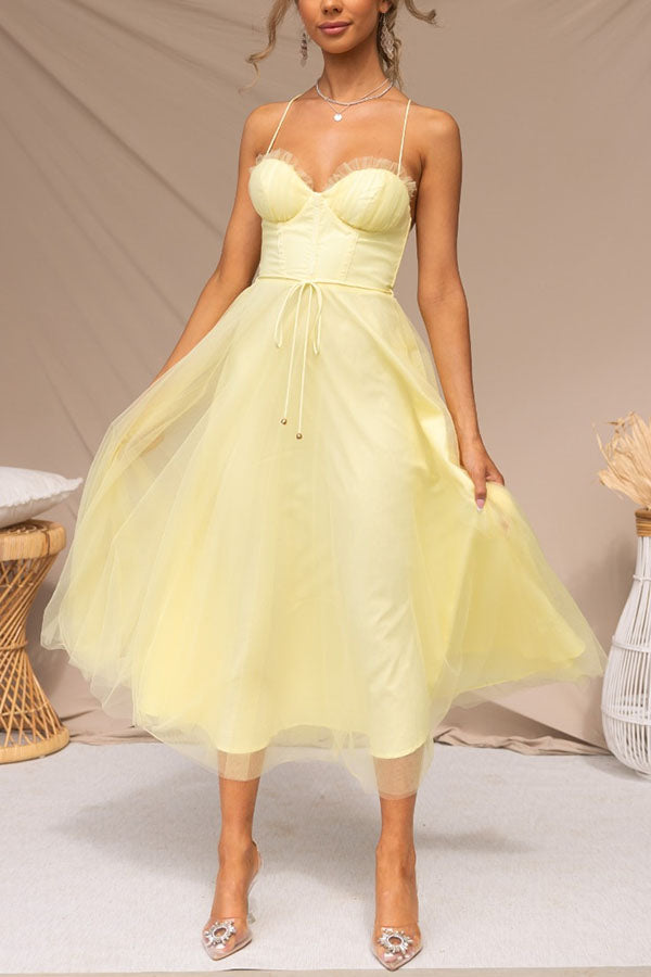 EP | Robe bustier midi en tulle
