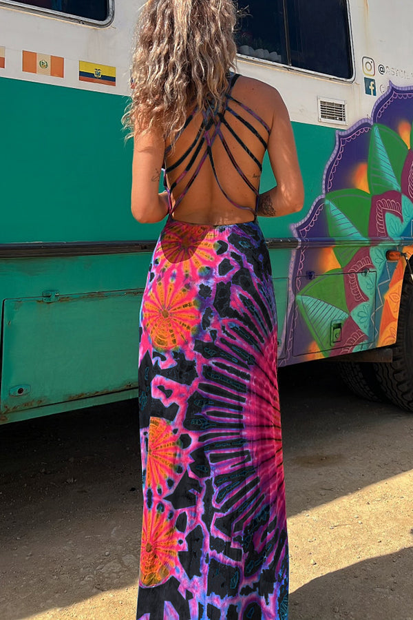 ND | Maxi-robe batik La Bamba avec détail de laçage coquet dans le dos