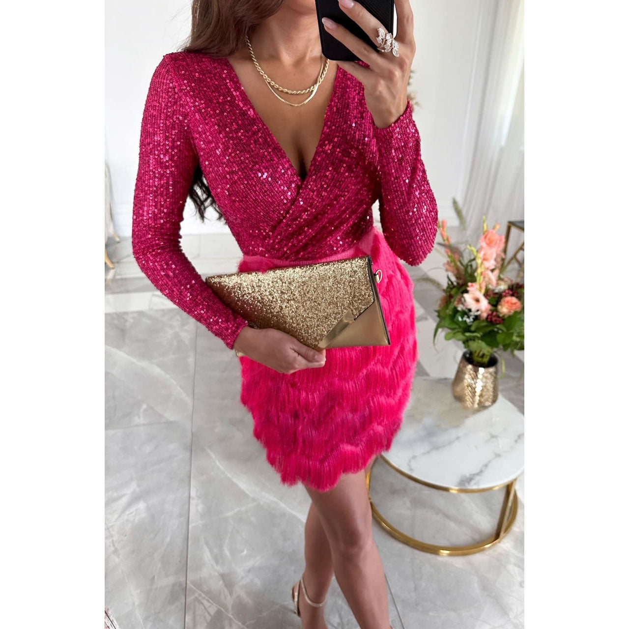 EP | mini-robe scintillante élégante pour femmes