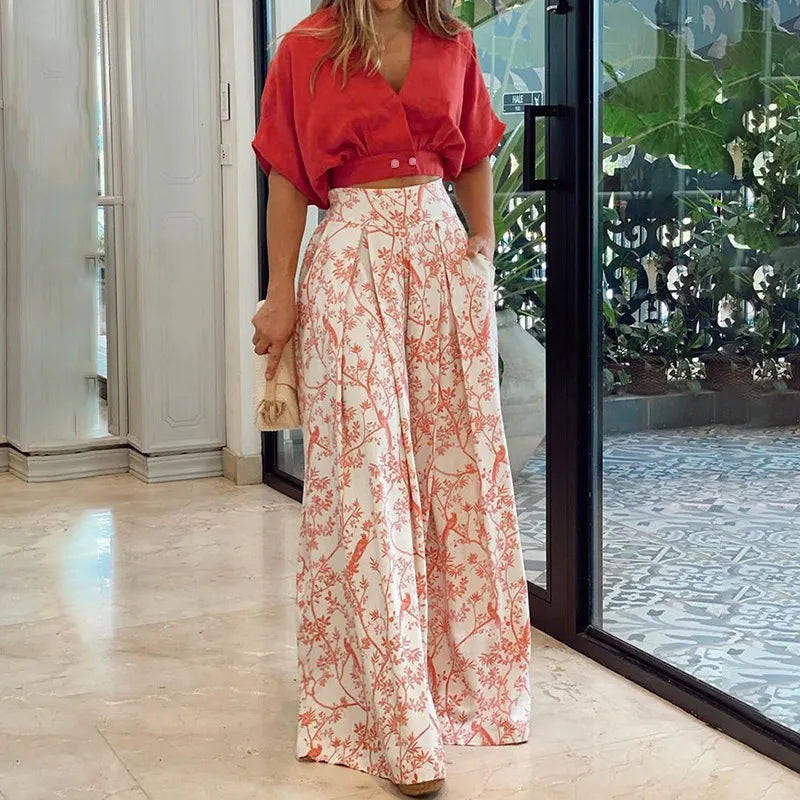 ND | Ensemble deux pièces chemise et pantalon large