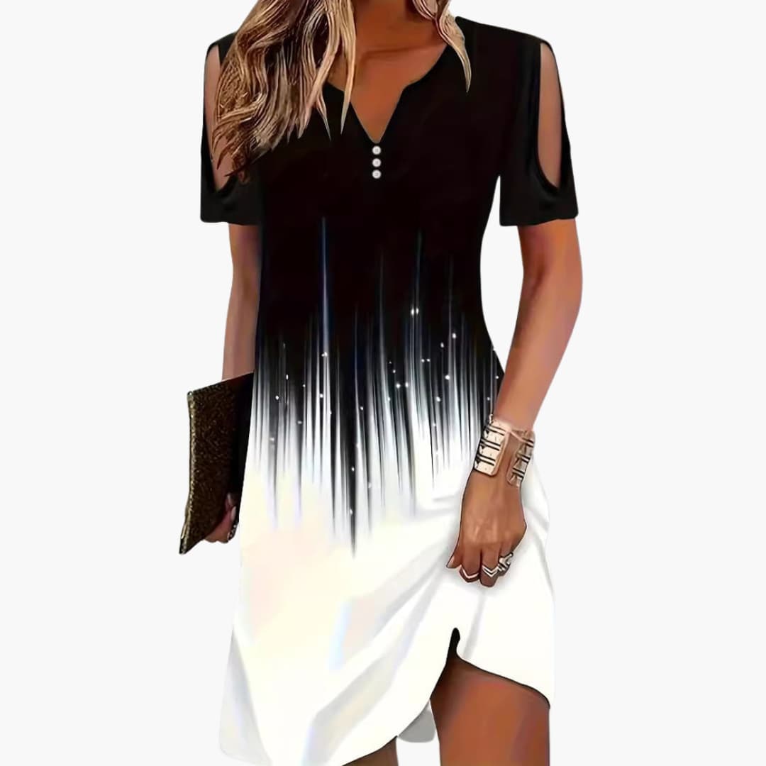 EP | Robe midi boho pour femme avec manches découpées et fente