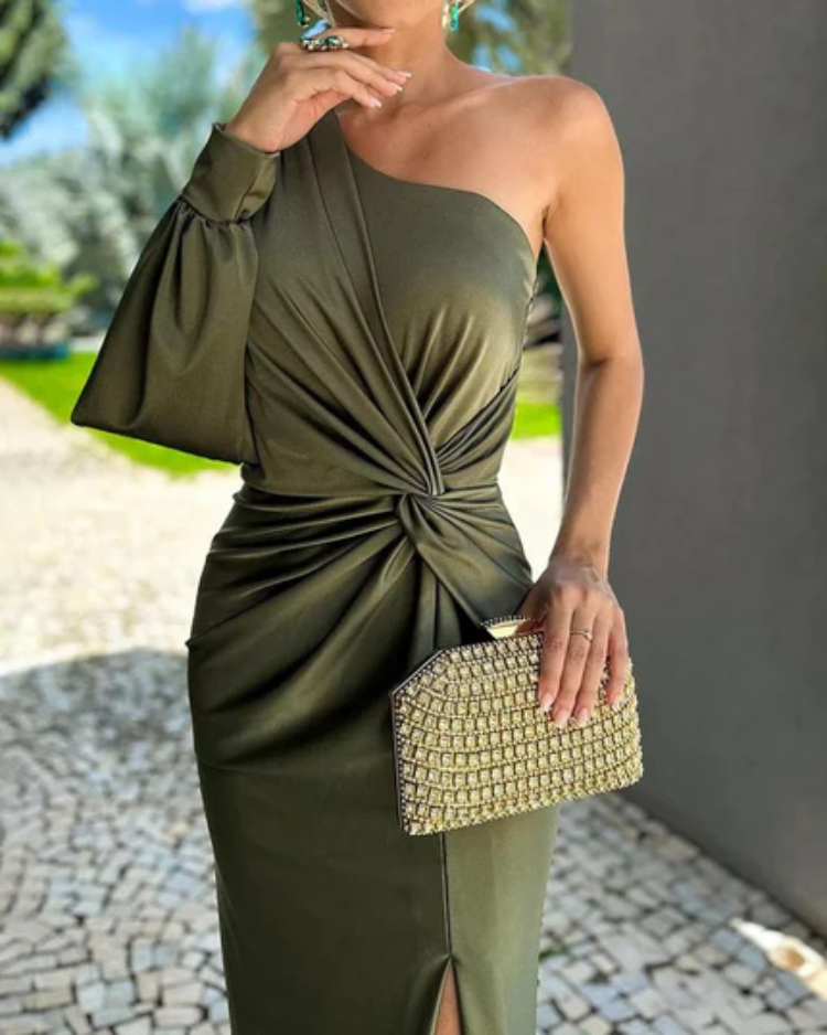 EP | Robe midi à volants asymétriques