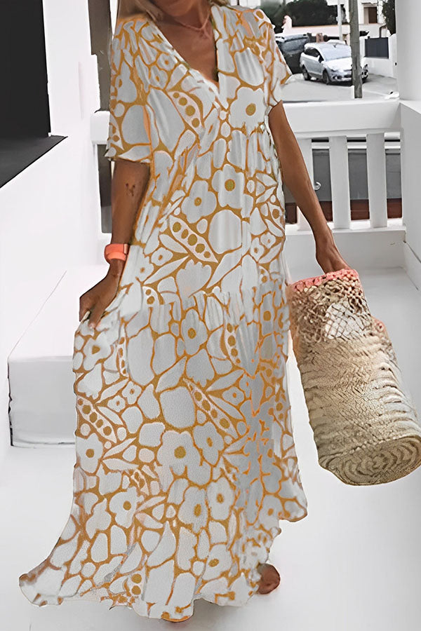 EP | ROBE MIDI IMPRIMÉ FLORAL VACANCES