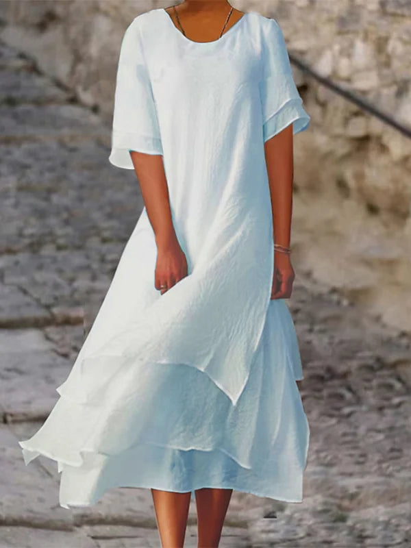 ND | Robe midi fluide à plusieurs couches