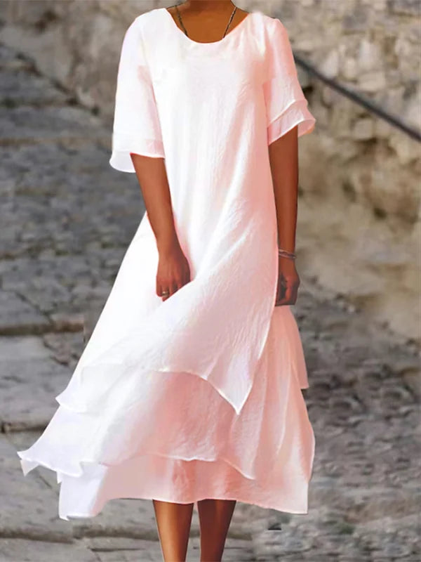 ND | Robe midi fluide à plusieurs couches