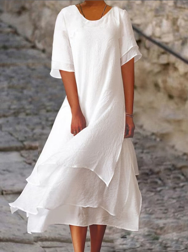 ND | Robe midi fluide à plusieurs couches
