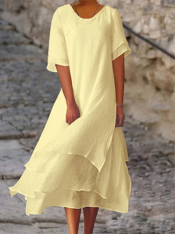 ND | Robe midi fluide à plusieurs couches