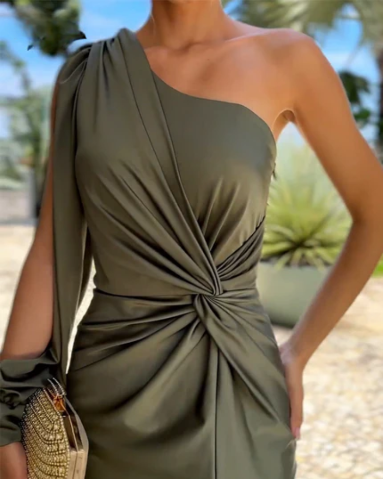 EP | Robe midi à volants asymétriques
