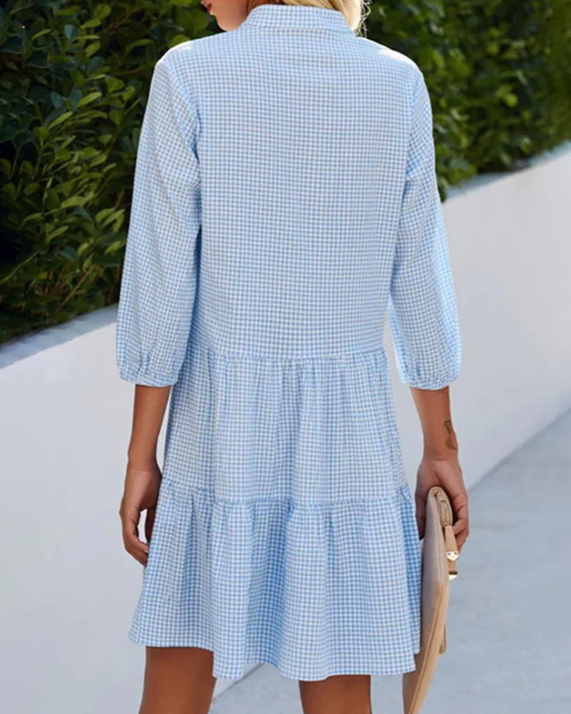 EP | Mini-robe femme à chemise ample et col en V