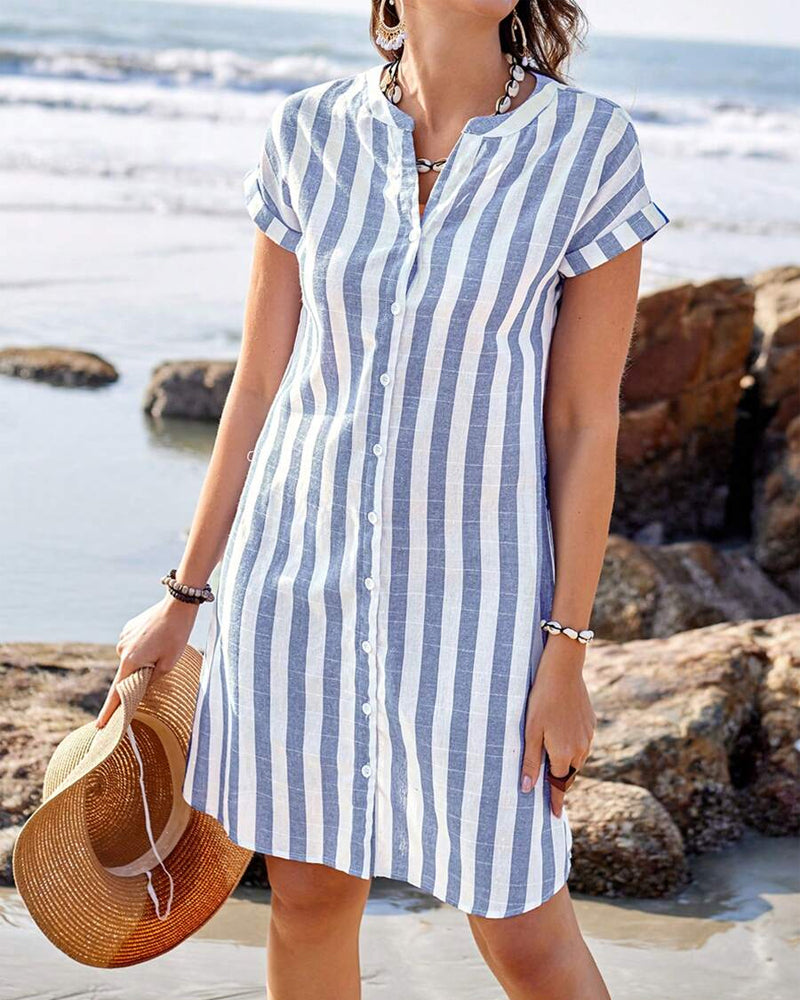 EP | Robe chemise élégante à rayures