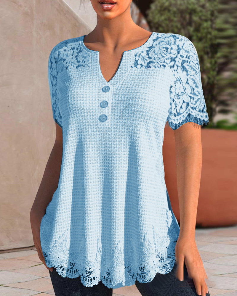 ND | Blouse en dentelle structurée