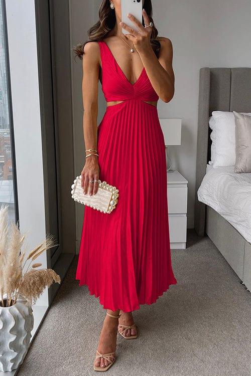 EP | Robe midi plissée stylée en satin