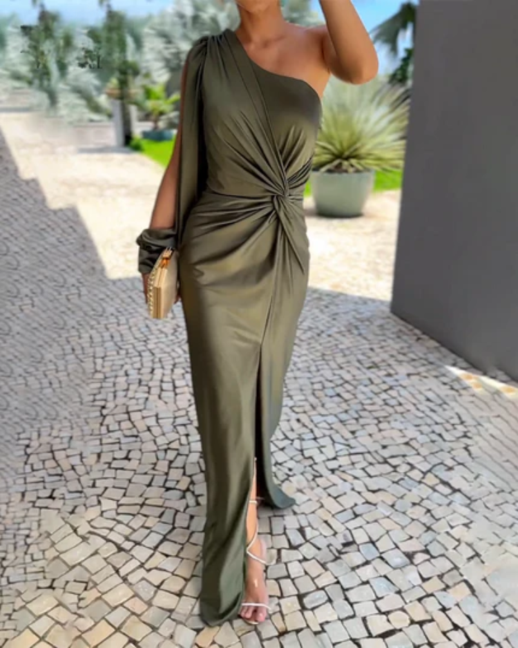 EP | Robe midi à volants asymétriques
