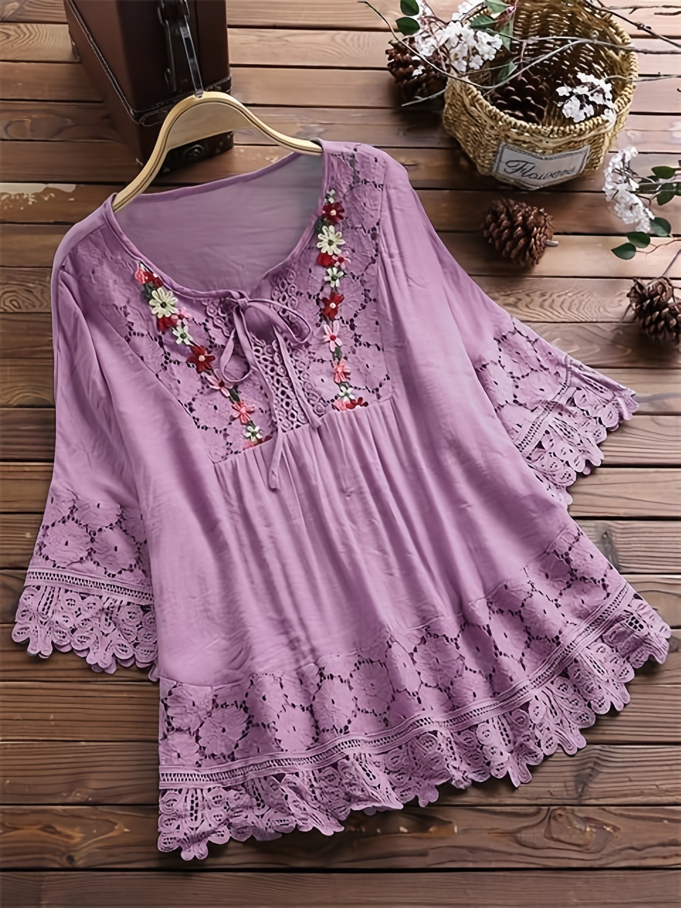 ND | Blouse élégante en dentelle raffinée