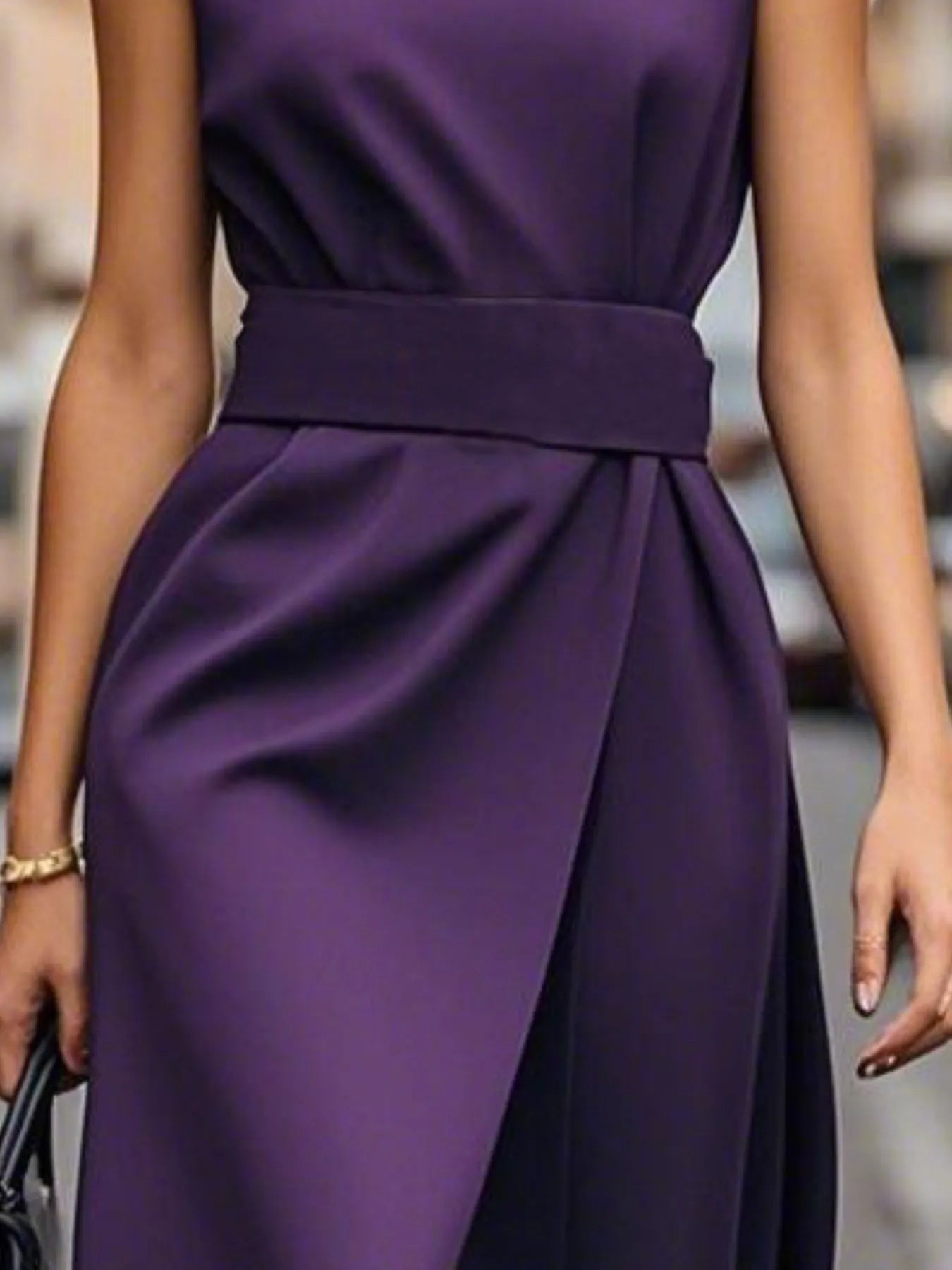 EP | Col rond Robe midi sans manches