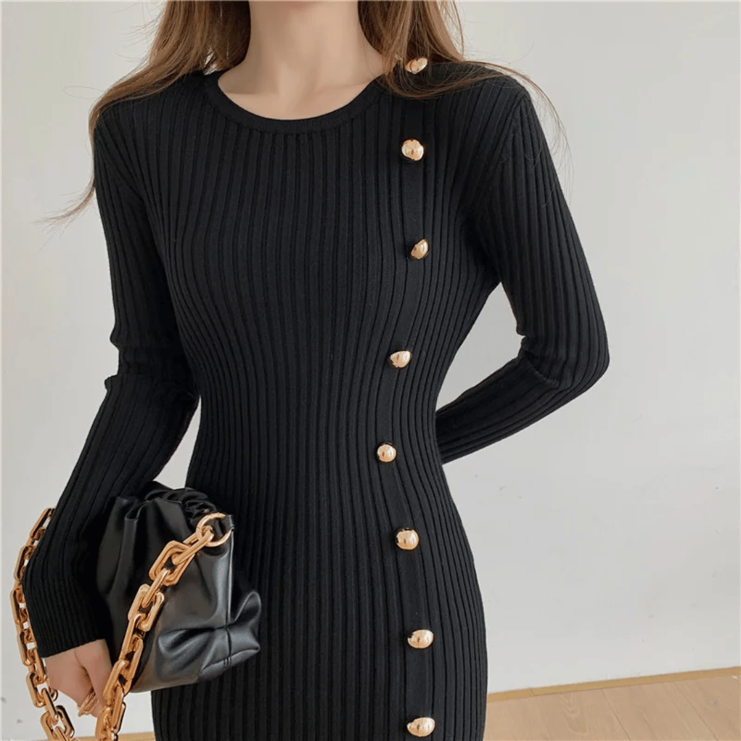 EP | robe midi élégante à côtes pour femmes
