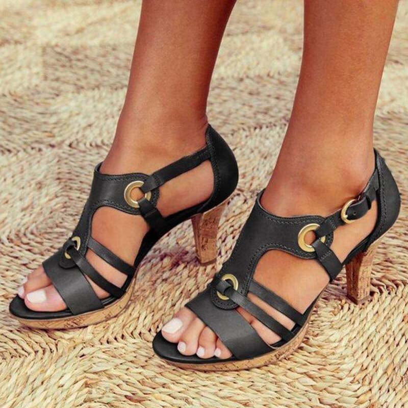 ND | Sandales à lanières avec talon