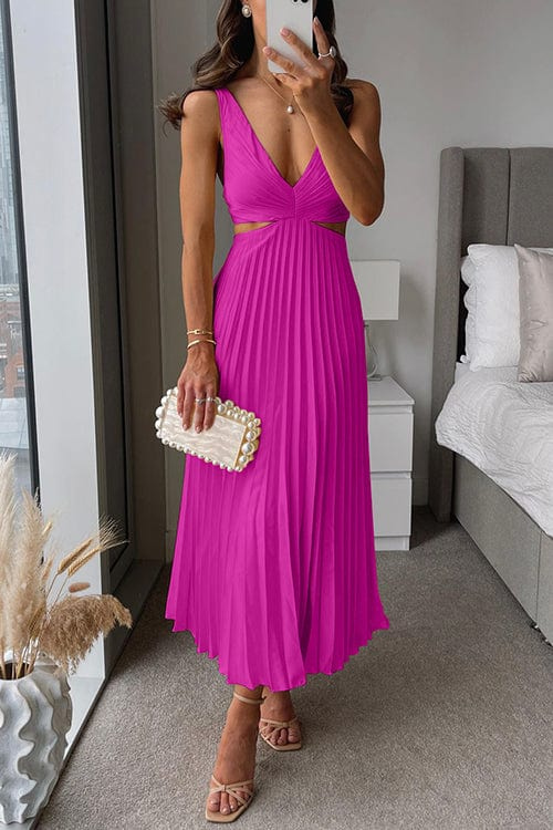EP | Robe midi plissée stylée en satin