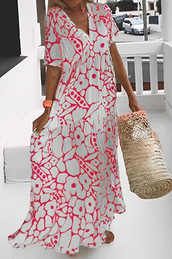 EP | ROBE MIDI IMPRIMÉ FLORAL VACANCES
