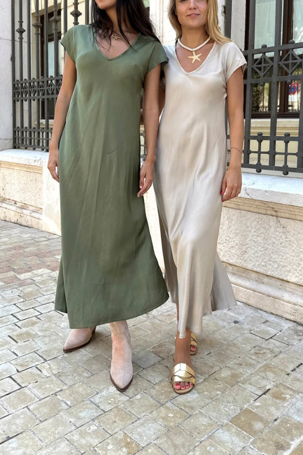 EP | Evase Robe midi en satin