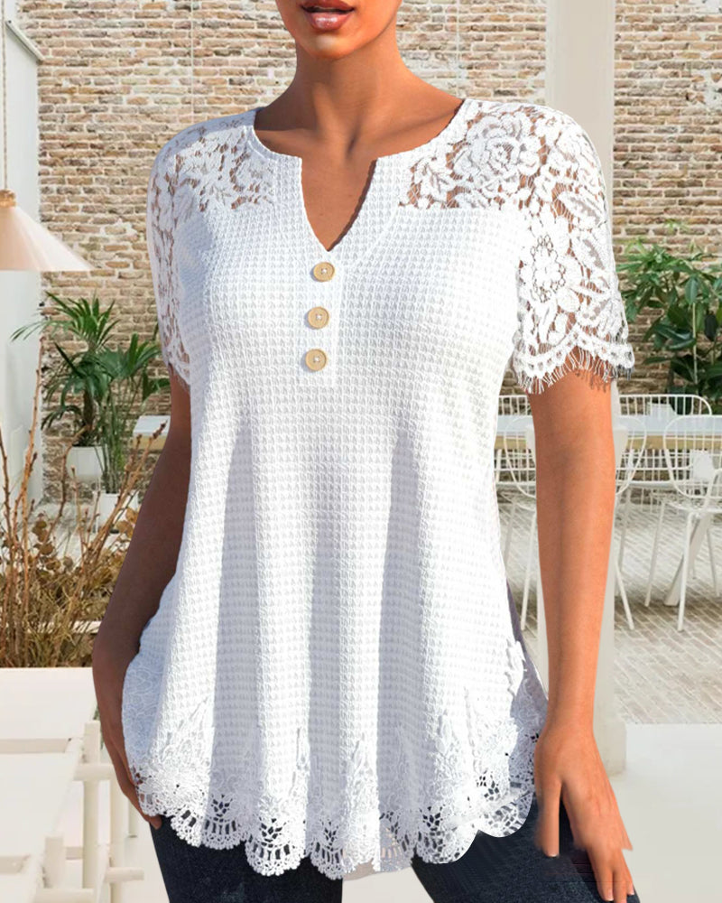 ND | Blouse en dentelle structurée