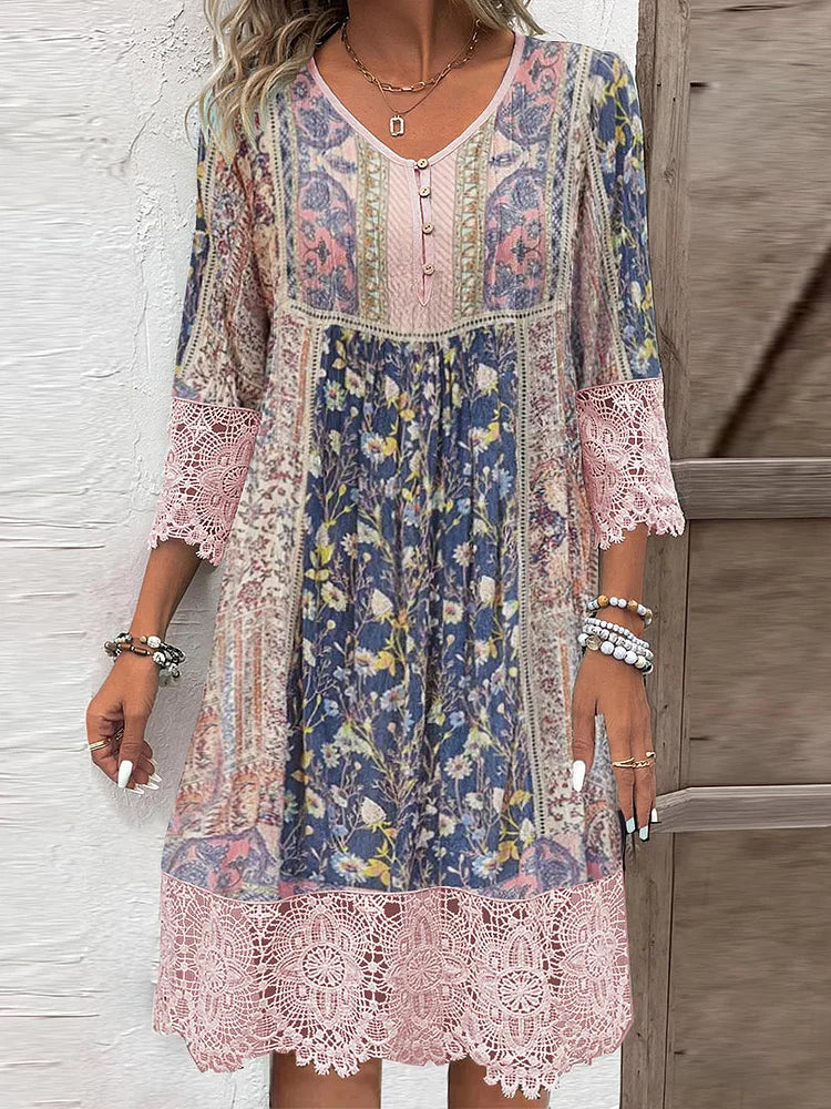 EP | Robe midi intemporelle en dentelle