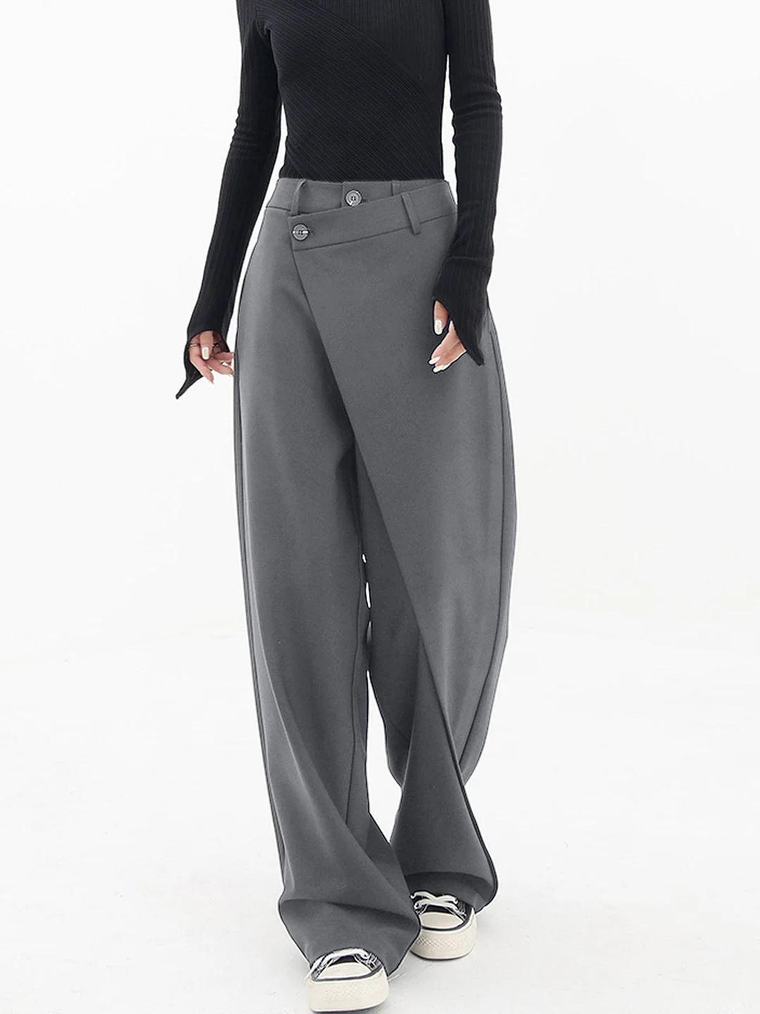 ND | Pantalon asymétrique tendance à jambe large