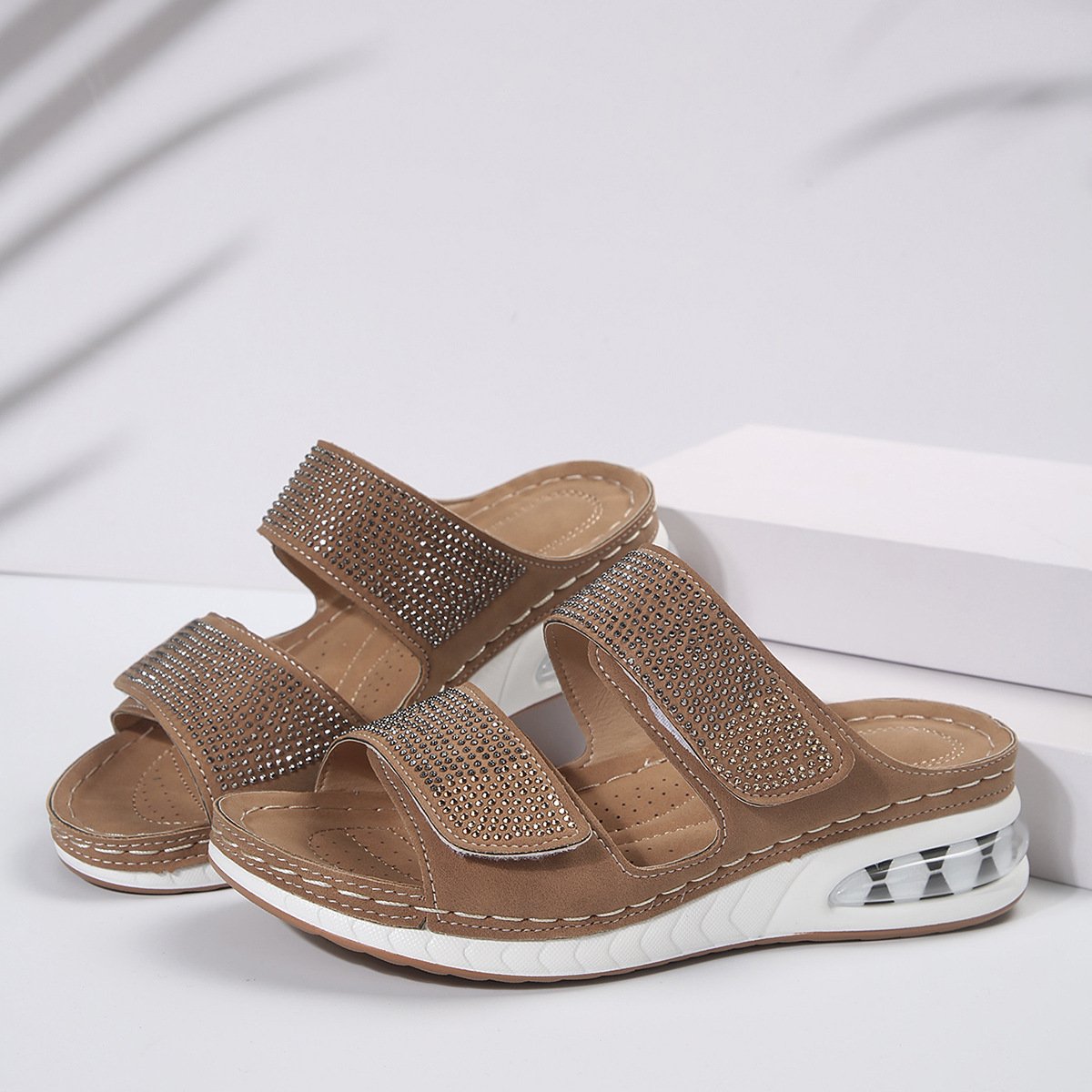 EP | Sandales d'été avec strass pour femmes