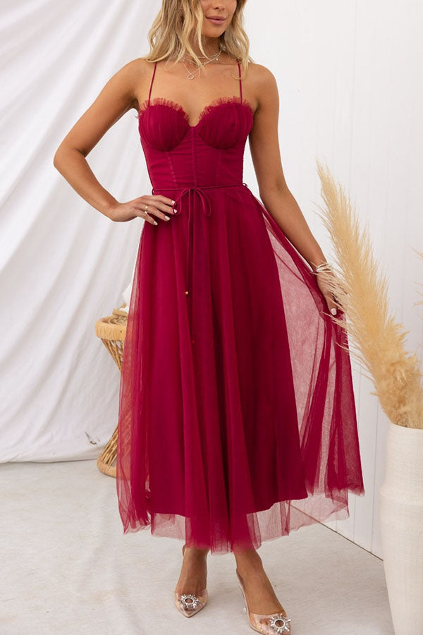 EP | Robe bustier midi en tulle