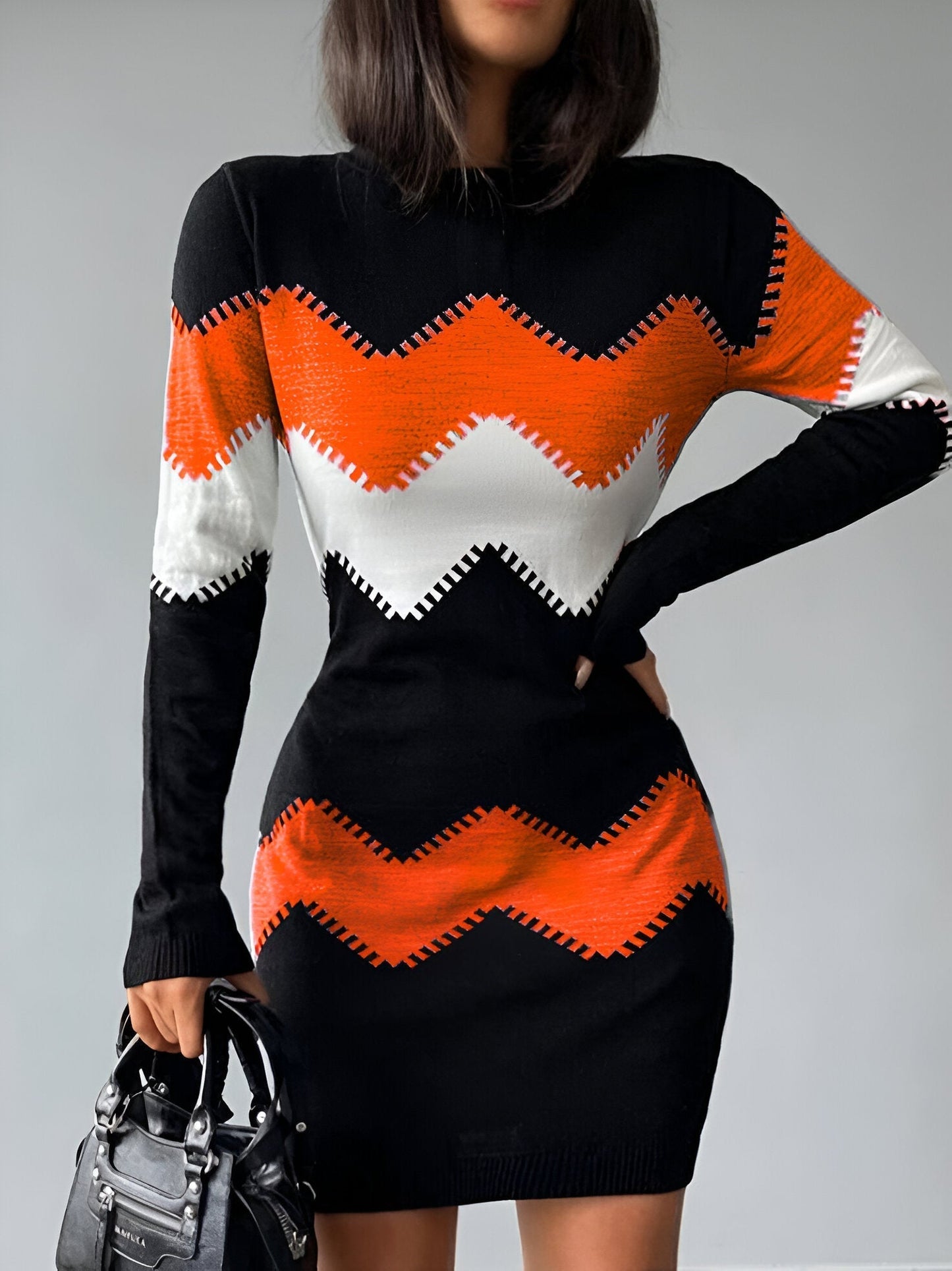 EP | Mini-robe bodycon élégante en maille