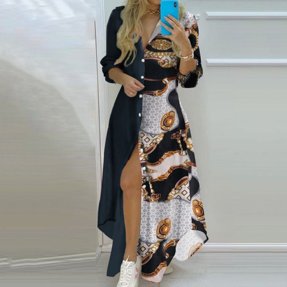 EP | robe maxi élégante à manches longues pour les occasions décontractées et formelles