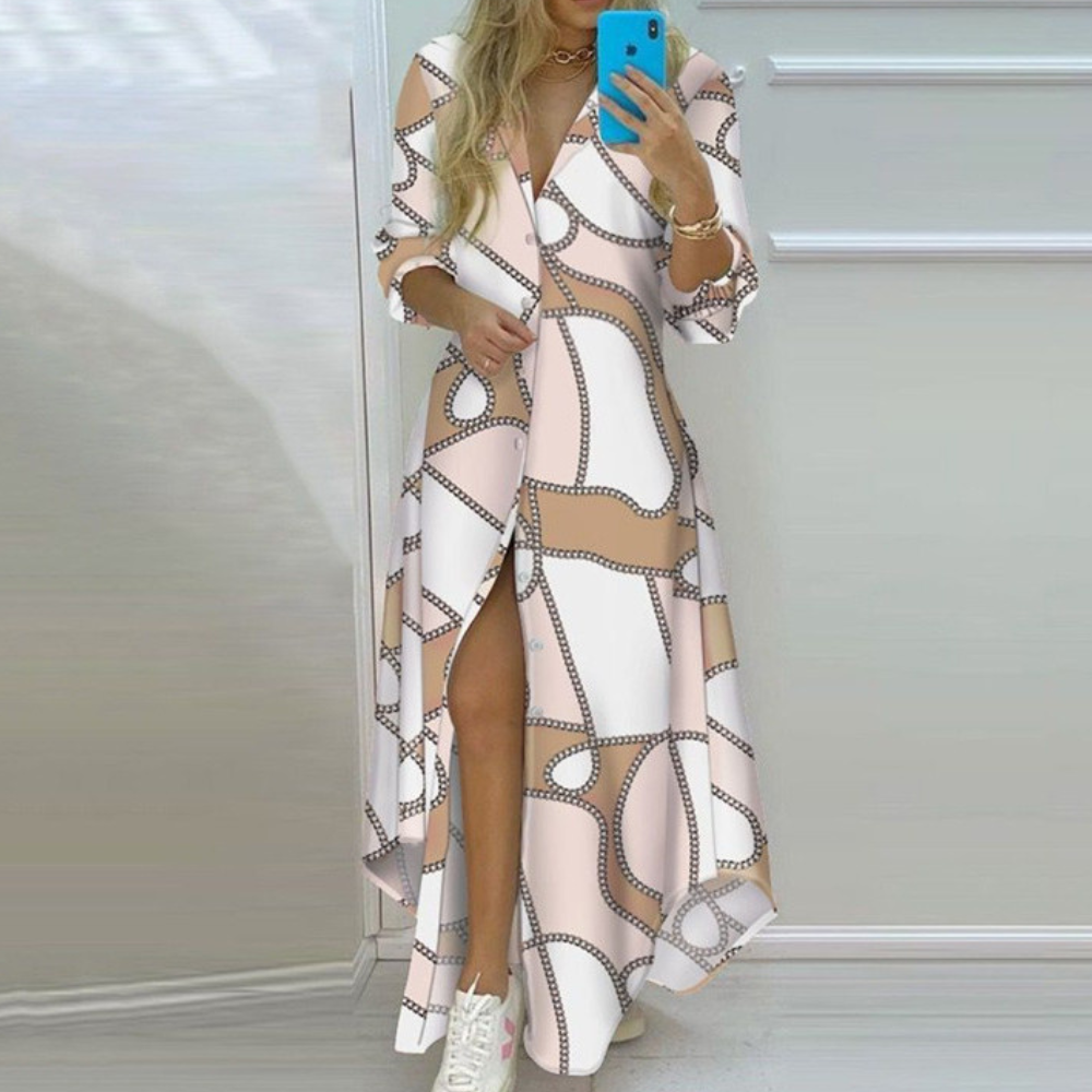 EP | robe maxi élégante à manches longues pour les occasions décontractées et formelles