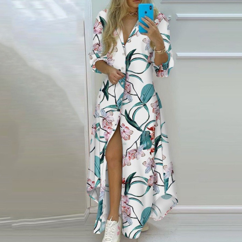 EP | robe maxi élégante à manches longues pour les occasions décontractées et formelles