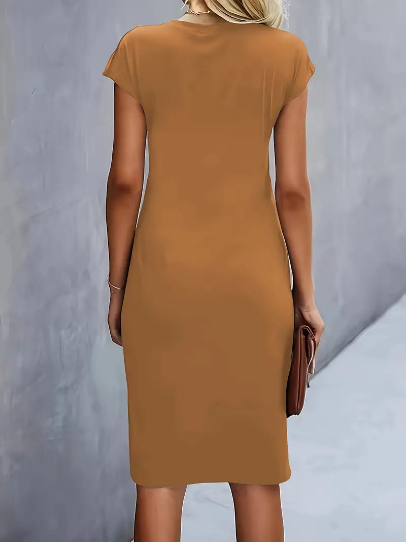 EP | Robe midi avec noeud sur le devant pour femme