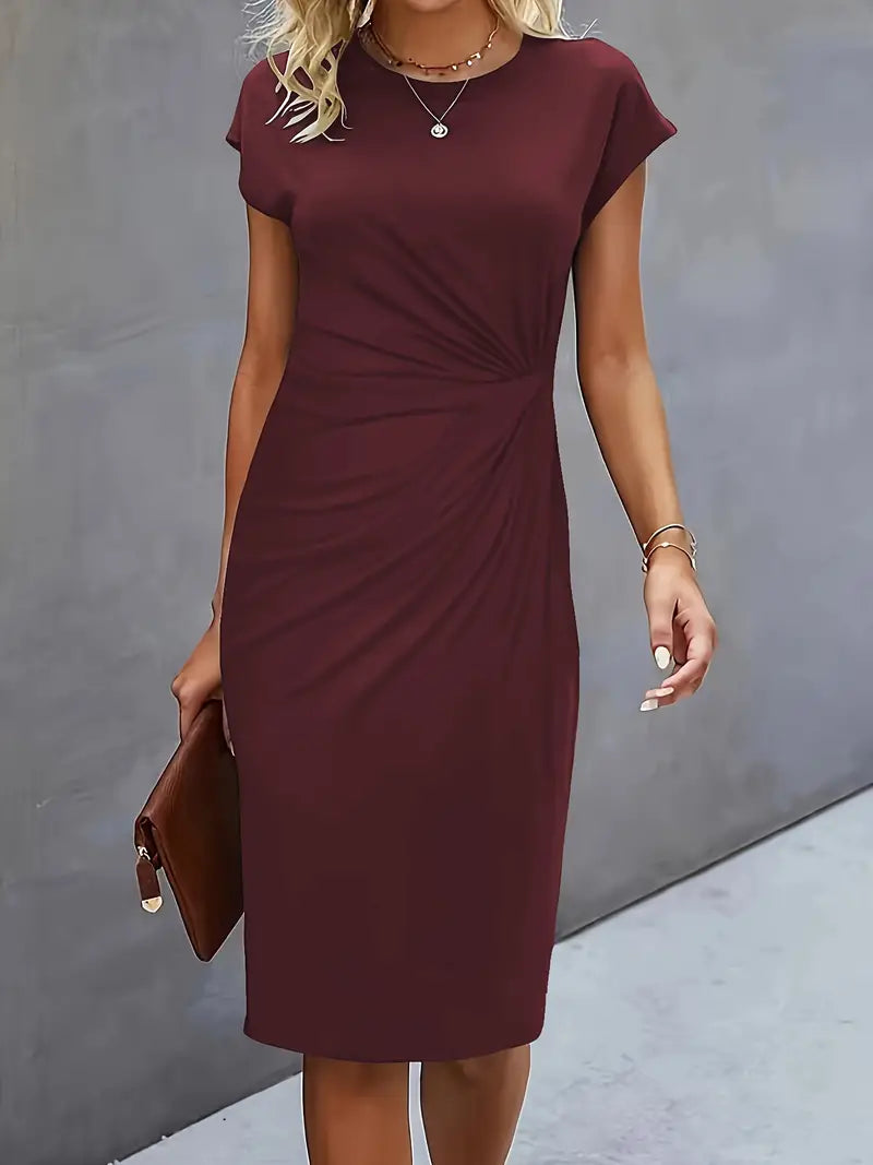 EP | Robe midi avec noeud sur le devant pour femme