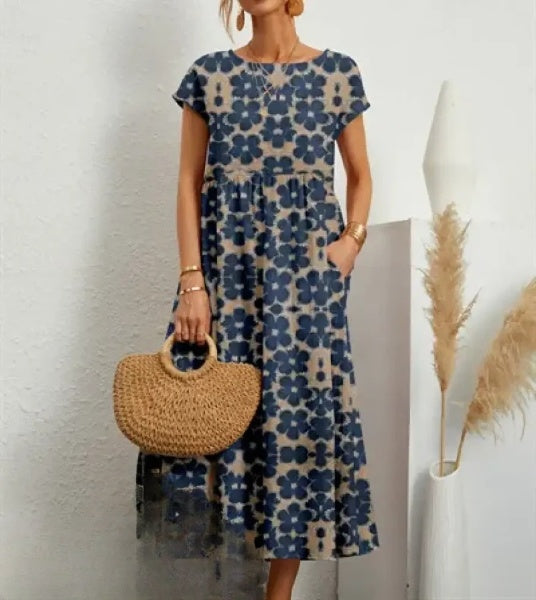EP | Robe midi élégante avec imprimé floral