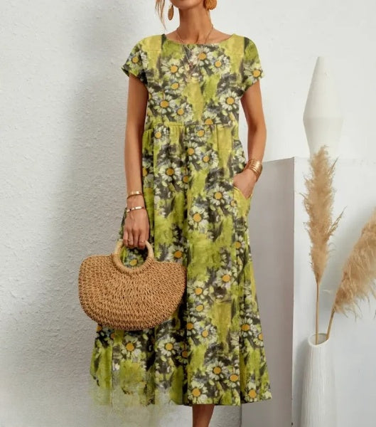 EP | Robe midi élégante avec imprimé floral