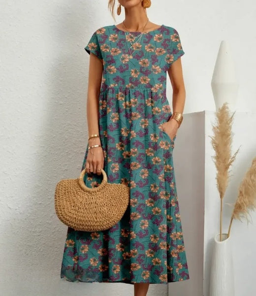 EP | Robe midi élégante avec imprimé floral