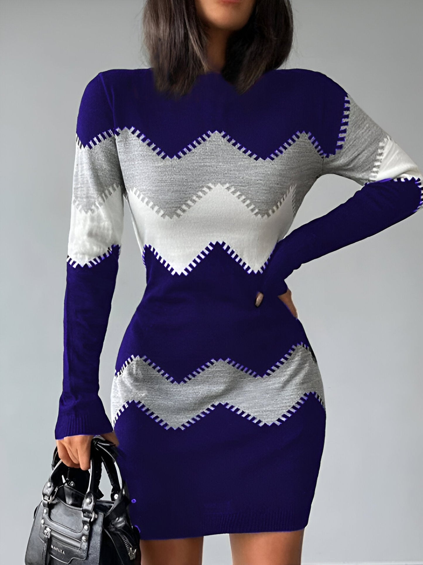 EP | Mini-robe bodycon élégante en maille