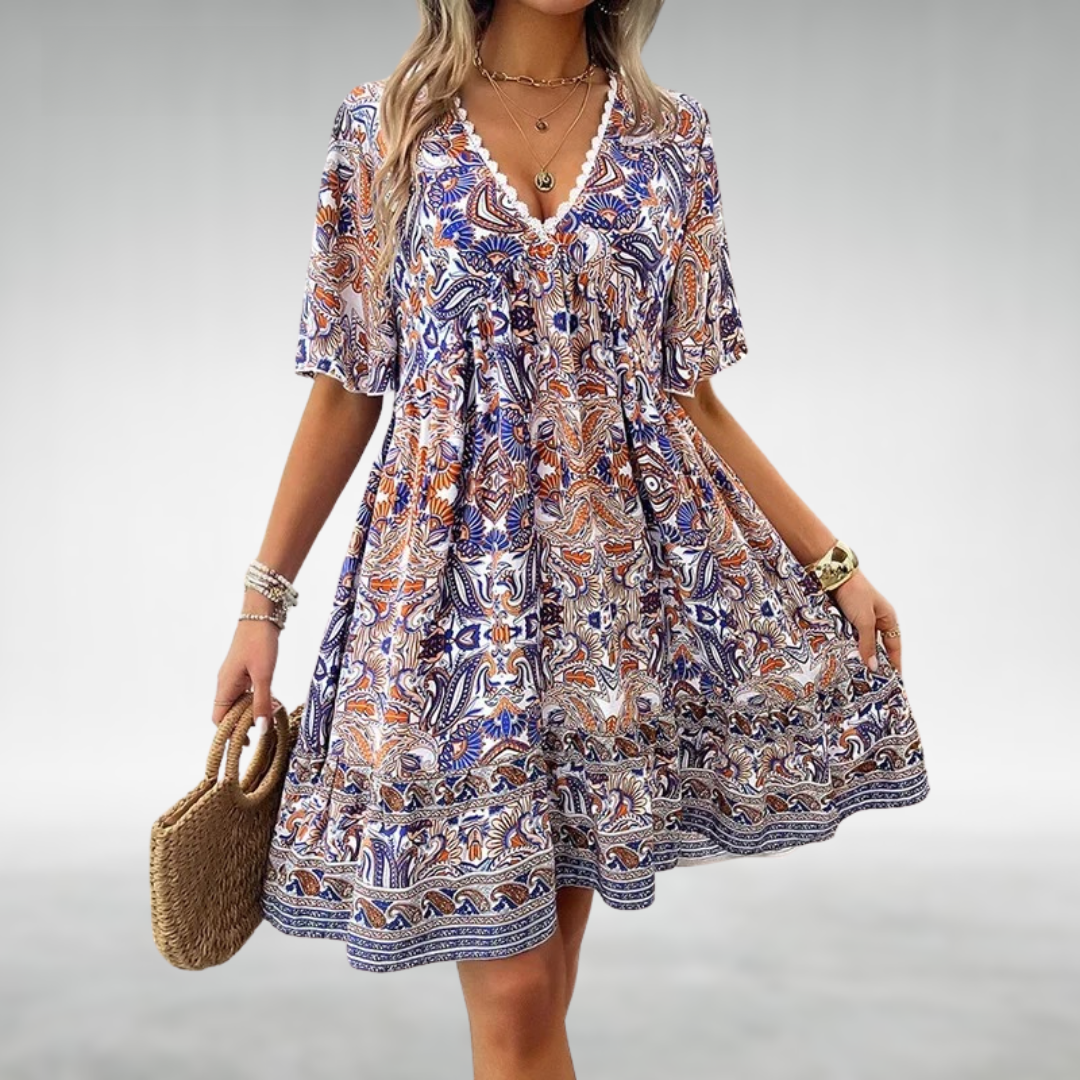 EP | mini robe d'été boho imprimé paisley