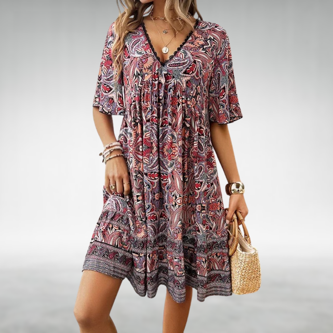 EP | mini robe d'été boho imprimé paisley