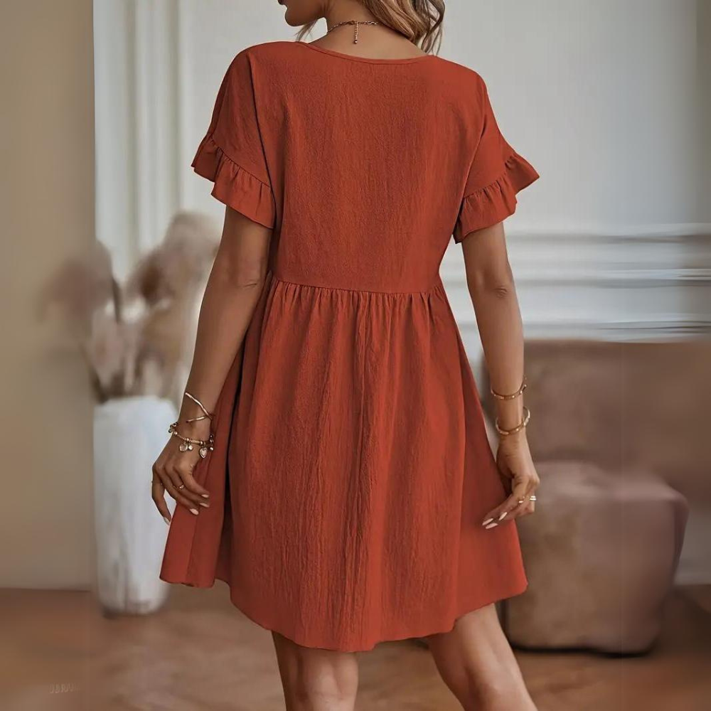 ND | Robe d'été décontractée à manches bouffantes