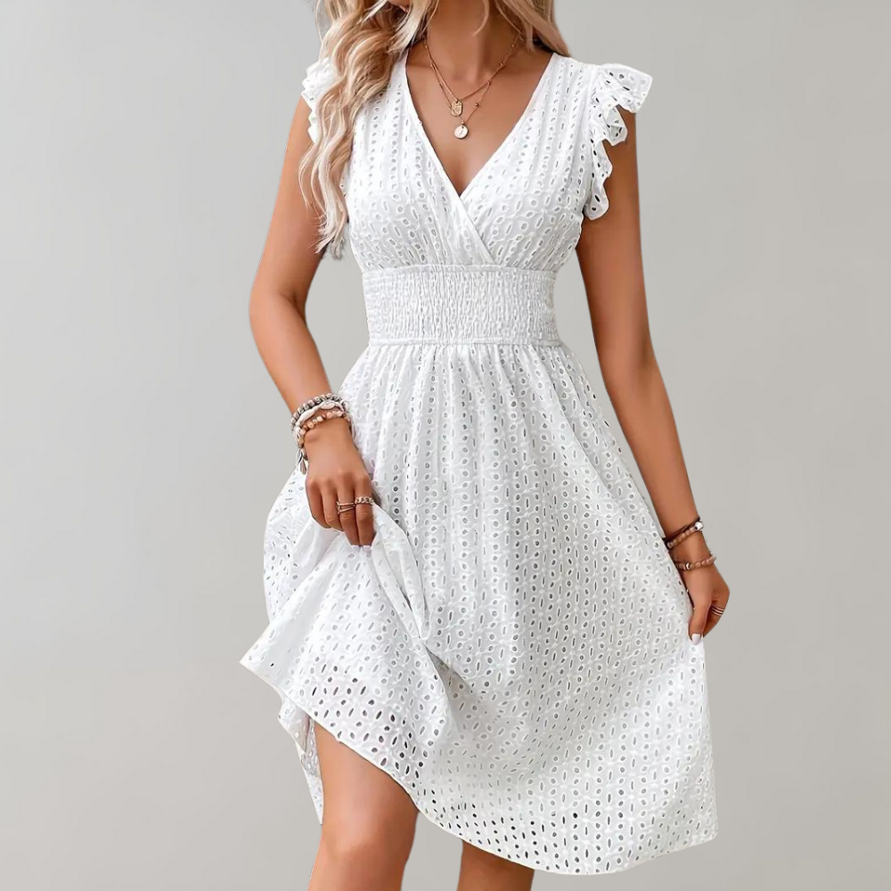 EP | robe midi élégante pour femmes avec manches froncées
