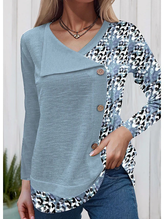 ND | Noble chemise à manches longues avec patte de boutonnage à la mode